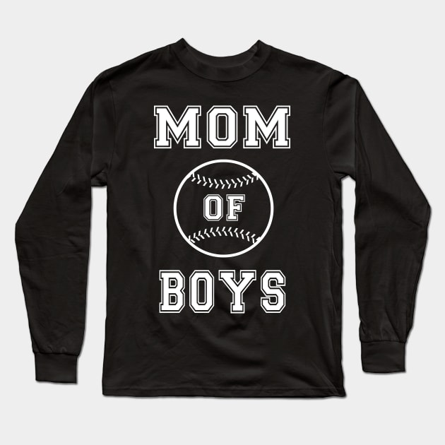 Mom of Boys - Baseball Mom Long Sleeve T-Shirt by mrsmitful